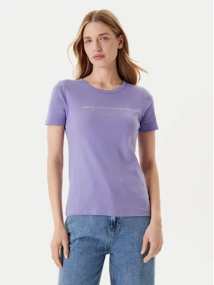 United Colors Of Benetton T-Shirt 3GA2E16A2 Fioletowy Regular Fit