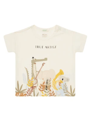 United Colors Of Benetton T-Shirt 3I1XA105R Beżowy Boxy Fit