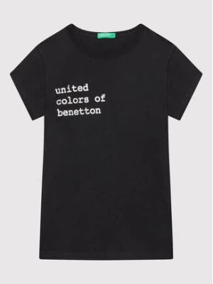 United Colors Of Benetton T-Shirt 3I1XC101Q Czarny Regular Fit