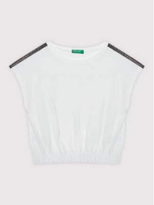 United Colors Of Benetton T-Shirt 3I1XC102T Biały Regular Fit