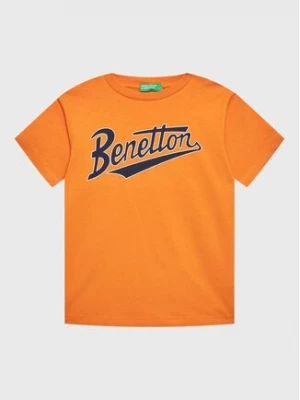 United Colors Of Benetton T-Shirt 3I1XC10A1 Pomarańczowy Regular Fit