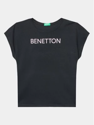 United Colors Of Benetton T-Shirt 3I1XC10C0 Czarny Regular Fit