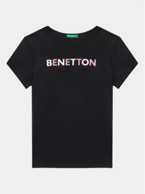 United Colors Of Benetton T-Shirt 3I1XC10D1 Czarny Regular Fit