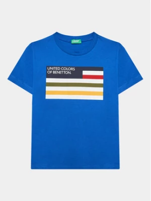 United Colors Of Benetton T-Shirt 3I1XC10D6 Niebieski Regular Fit