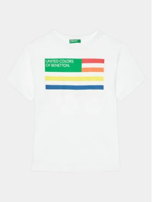 United Colors Of Benetton T-Shirt 3I1XC10H3 Biały Regular Fit
