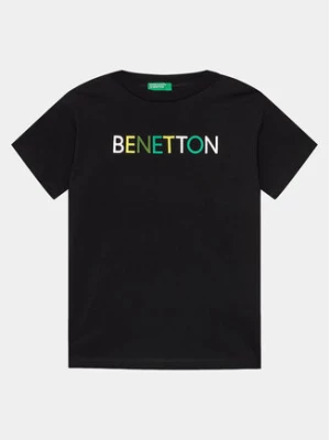 United Colors Of Benetton T-Shirt 3I1XC10H3 Czarny Regular Fit