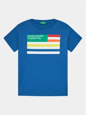 United Colors Of Benetton T-Shirt 3I1XC10H3 Niebieski Regular Fit