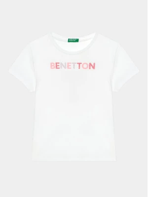 United Colors Of Benetton T-Shirt 3I1XC10H8 Biały Regular Fit