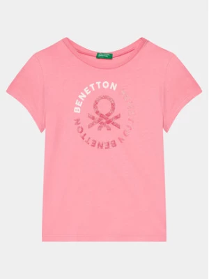 United Colors Of Benetton T-Shirt 3I1XC10H8 Różowy Regular Fit
