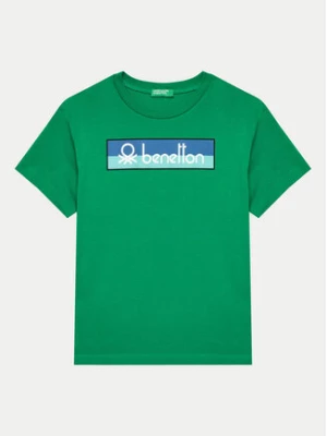 United Colors Of Benetton T-Shirt 3I1XC10IL Zielony Regular Fit