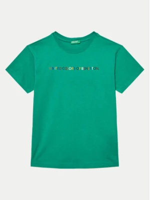 United Colors Of Benetton T-Shirt 3I1XC10JL Zielony Regular Fit