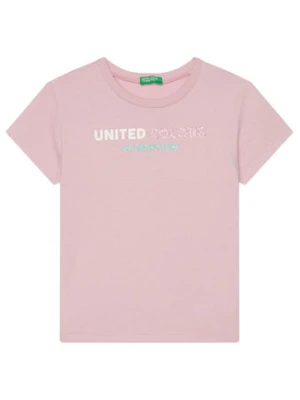 United Colors Of Benetton T-Shirt 3I1XC10MZ Różowy Regular Fit