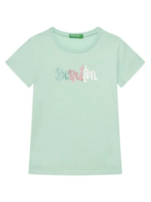 United Colors Of Benetton T-Shirt 3I1XC10MZ Zielony Regular Fit