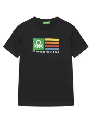 United Colors Of Benetton T-Shirt 3I1XC10N3 Czarny Regular Fit
