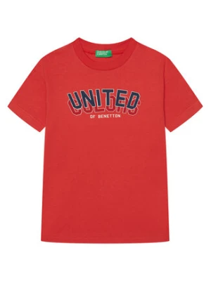United Colors Of Benetton T-Shirt 3I1XC10N3 Czerwony Regular Fit