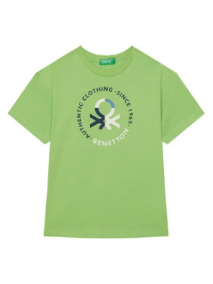 United Colors Of Benetton T-Shirt 3I1XC10N3 Zielony Regular Fit