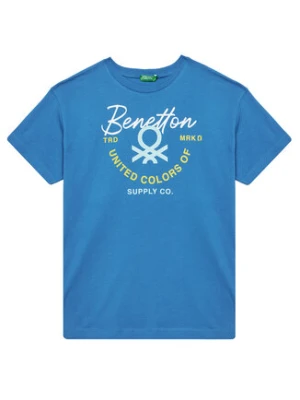 United Colors Of Benetton T-Shirt 3I1XC10OO Niebieski Regular Fit