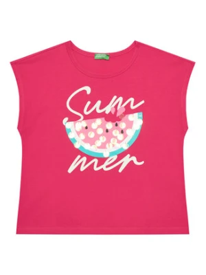 United Colors Of Benetton T-Shirt 3I1XC10P0 Różowy Regular Fit