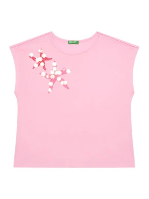 United Colors Of Benetton T-Shirt 3I1XC10P0 Różowy Regular Fit
