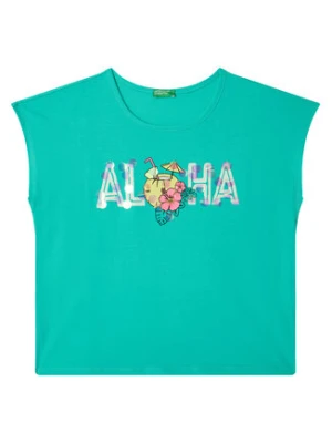 United Colors Of Benetton T-Shirt 3I1XC10P0 Zielony Regular Fit