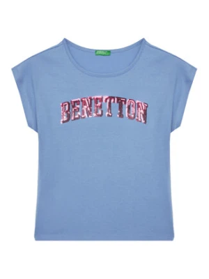 United Colors Of Benetton T-Shirt 3I1XC10P1 Niebieski Regular Fit
