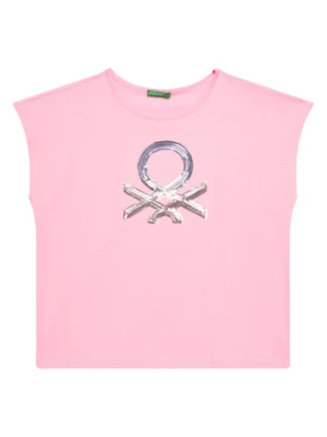 United Colors Of Benetton T-Shirt 3I1XC10P1 Różowy Regular Fit