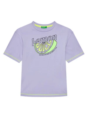 United Colors Of Benetton T-Shirt 3I1XC10P6 Fioletowy Regular Fit