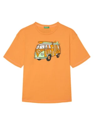 United Colors Of Benetton T-Shirt 3I1XC10P6 Pomarańczowy Regular Fit