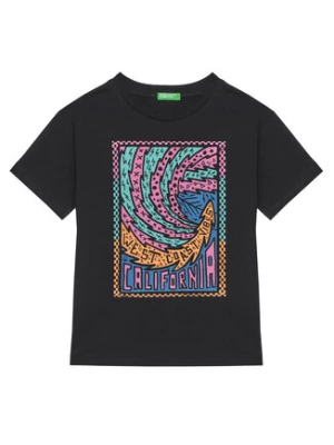 United Colors Of Benetton T-Shirt 3I1XC10P7 Czarny Regular Fit