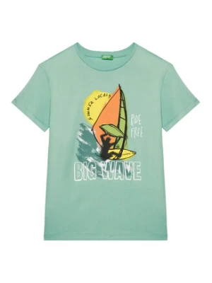 United Colors Of Benetton T-Shirt 3I1XC10P7 Zielony Regular Fit