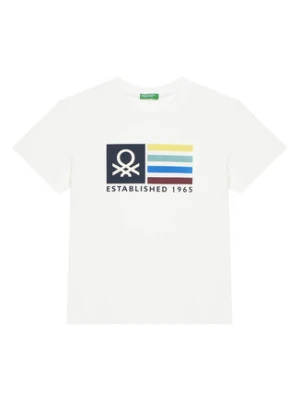 United Colors Of Benetton T-Shirt 3I1XC10Q4 Biały Regular Fit