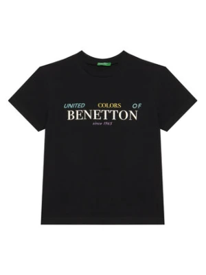 United Colors Of Benetton T-Shirt 3I1XC10Q4 Czarny Regular Fit