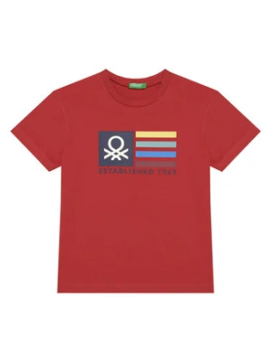 United Colors Of Benetton T-Shirt 3I1XC10Q4 Czerwony Regular Fit