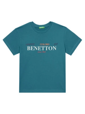 United Colors Of Benetton T-Shirt 3I1XC10Q4 Niebieski Regular Fit