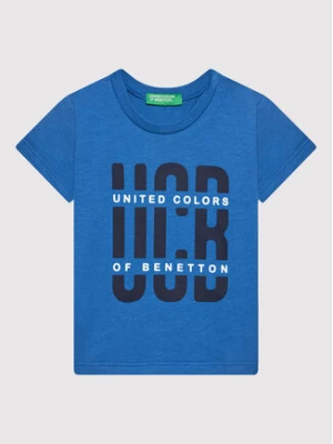 United Colors Of Benetton T-Shirt 3I1XG100G Niebieski Regular Fit
