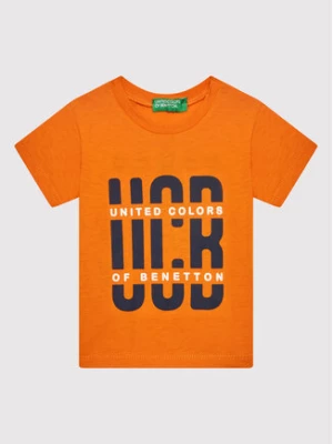 United Colors Of Benetton T-Shirt 3I1XG100G Pomarańczowy Regular Fit