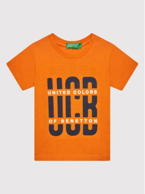 United Colors Of Benetton T-Shirt 3I1XG100G Pomarańczowy Regular Fit