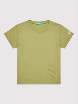 United Colors Of Benetton T-Shirt 3I1XG100M Zielony Regular Fit