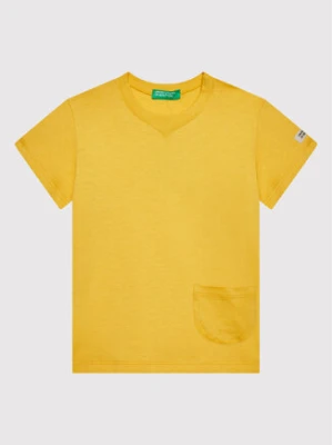 United Colors Of Benetton T-Shirt 3I1XG100M Żółty Regular Fit