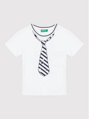 United Colors Of Benetton T-Shirt 3I1XG100P Biały Regular Fit