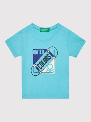 United Colors Of Benetton T-Shirt 3I1XG102N Niebieski Regular Fit