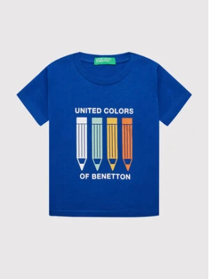 United Colors Of Benetton T-Shirt 3I1XG102N Niebieski Regular Fit