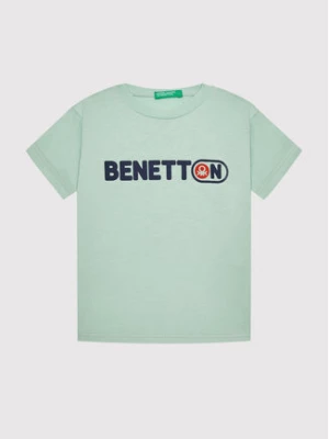 United Colors Of Benetton T-Shirt 3I1XG102N Zielony Regular Fit