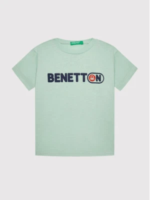 United Colors Of Benetton T-Shirt 3I1XG102N Zielony Regular Fit