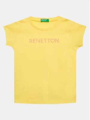 United Colors Of Benetton T-Shirt 3I1XG1096 Żółty Regular Fit