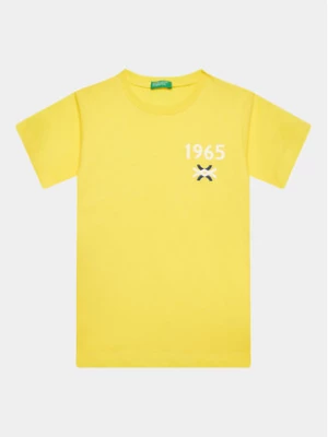 United Colors Of Benetton T-Shirt 3I1XG109J Żółty Regular Fit