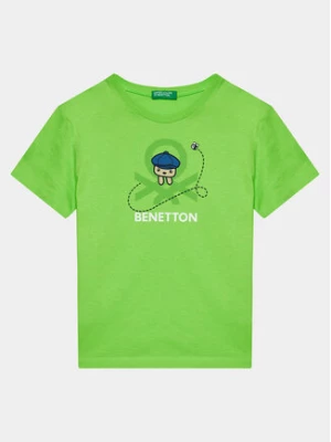 United Colors Of Benetton T-Shirt 3I1XG10CY Zielony Regular Fit