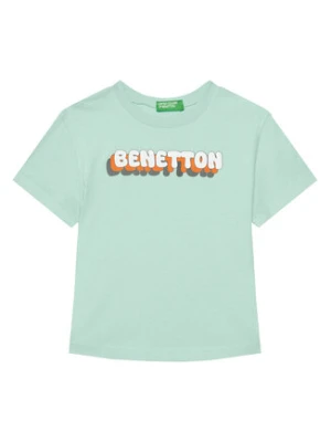 United Colors Of Benetton T-Shirt 3I1XG10HT Zielony Regular Fit