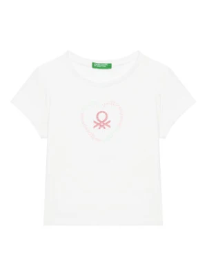 United Colors Of Benetton T-Shirt 3I1XG10HU Biały Regular Fit