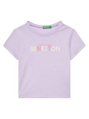 United Colors Of Benetton T-Shirt 3I1XG10HU Fioletowy Regular Fit